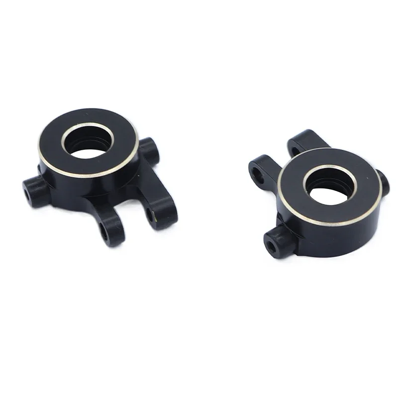 ブラックCNC真鍮製アクスルカウンターウェイトステアリングリンクブロックナックルCハブディフカバー（1/18 RCクローラーAxial TRX4Mアップグレードパーツ用）