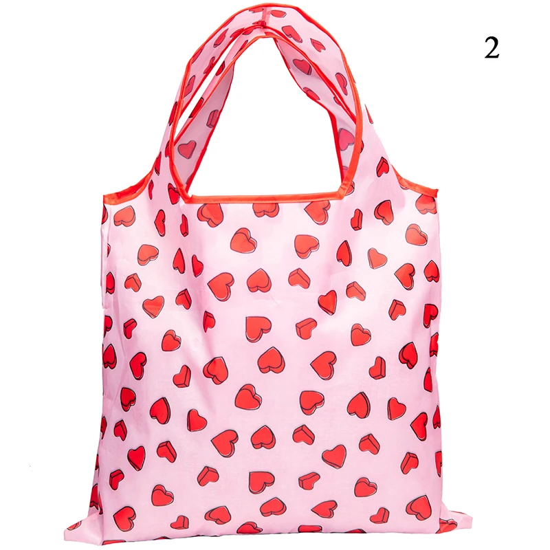 2023 New Floral Print Shopping Bag Foldable Eco-Friendly Tote Handbags for Women Large-capacity Travel Grocery Bag Shopper Bags