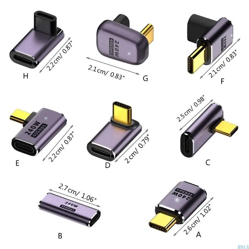 R91AスモールUSB Cアダプター電話ラップトップタブレット用のアルミニウム合金USB COTGアダプター