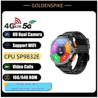4G LTE Android Smart Watch 1.54‘’ HD Round Screen Sim Card 8MP Dual Camera Phone Calling WIFI GPS Positioning PG999 Smartwatch
