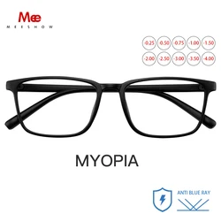 MEESHOW Classic Plastic Men Glasses Cheap Myopia Women Eyeglasses business stylish Men' s Square Prescription Classic Eyewear