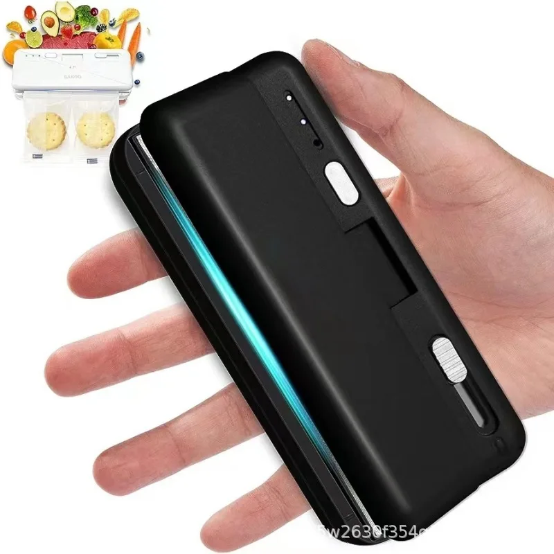 ミニプラスチックバッグシーラー 熱シール機 食品包装用プラスチックバッグシーラー クリップバッグ ハンドヘルド充電式ヒートシーラー