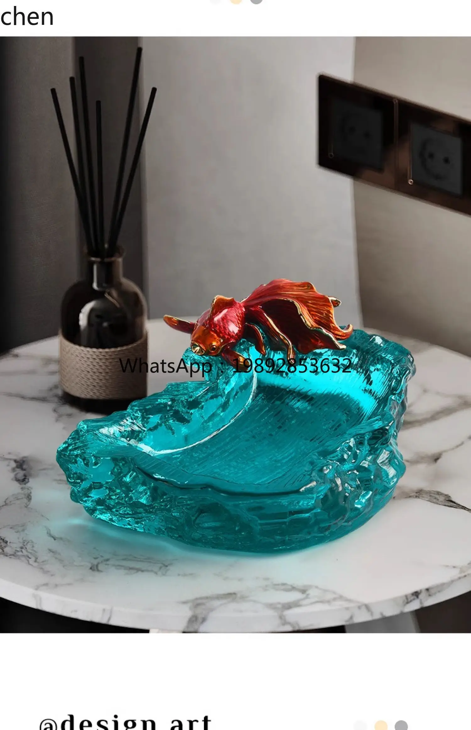 Glass Ashtray Decoration Model Room Desktop High-end Office Coffee Table Ornament
