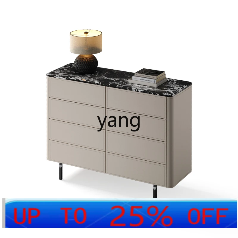 

LMM Italian light luxury bedroom household bedside locker living room wall drawer cabinet