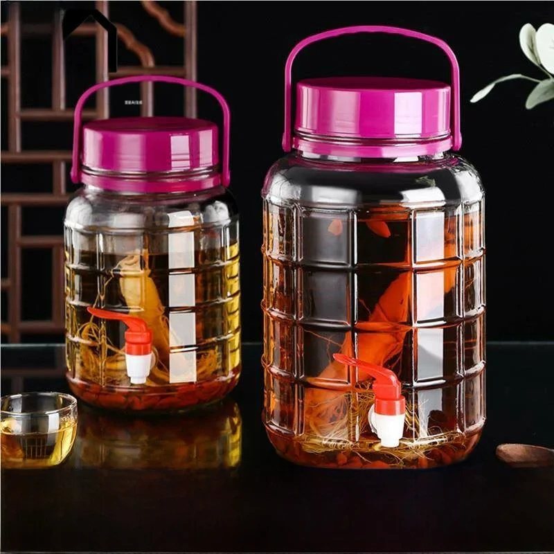 

Стеклянная бутылка Sed, ферментационная банка для заваривания вина и пилинга овощей, емкость 20 пакетов с крышкой