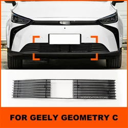 Car Styling Front Grille Trim Garnish Cover Stickers For New Geely Geometry C 2023 2024 2025 Aluminum Alloy Car Accessories