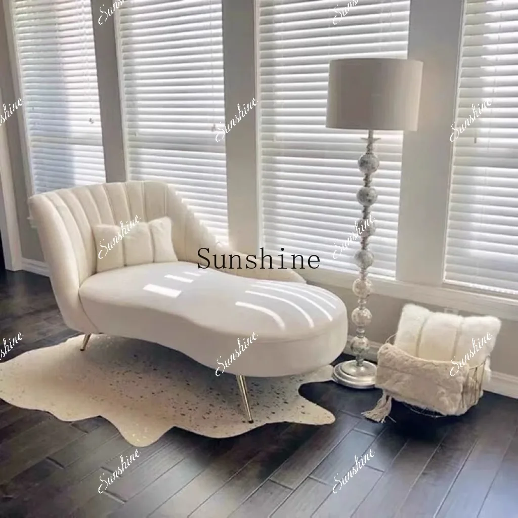 Light luxury concubine chair reclining chair design modern cream style living room study leisure Nordic beauty couch  FT