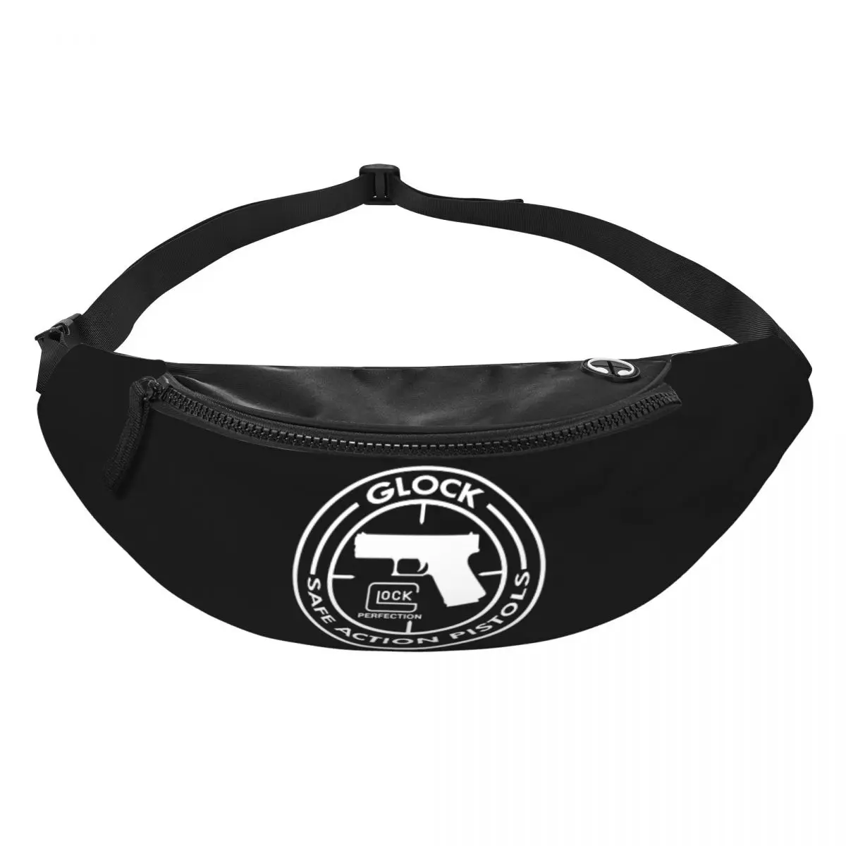 Casual Glock Fanny Pack Voor Fietsen Kamperen Vrouwen Heren Usa Handgun Pistool Logo Crossbody Heuptas Telefoon Geldzak