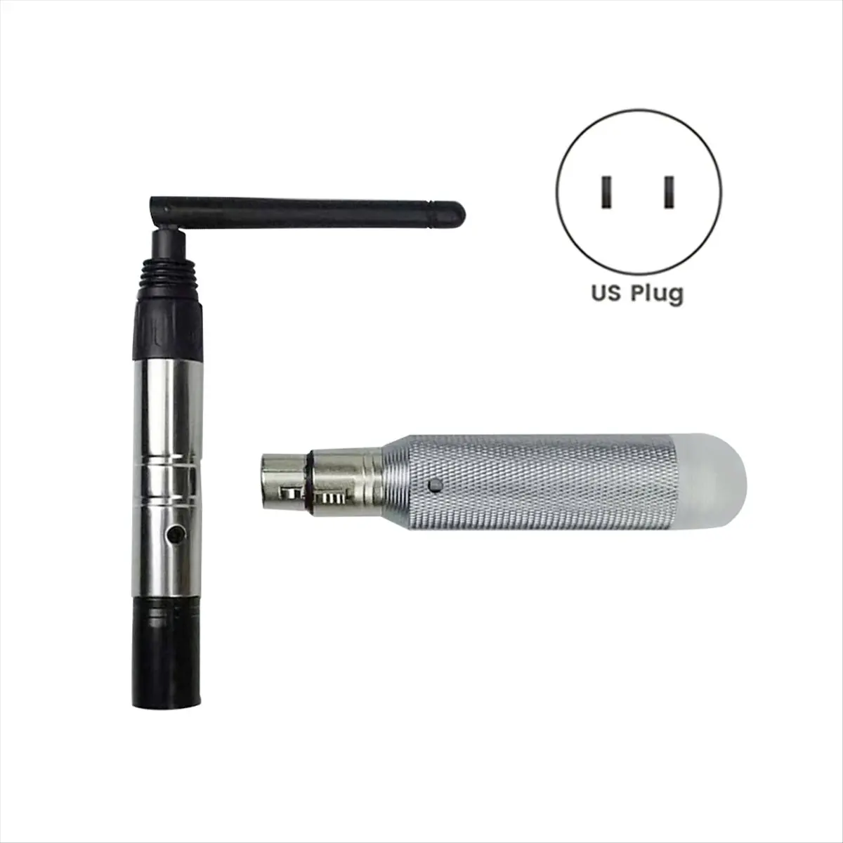 

A003 Беспроводной передатчик DMX512 Приемник сценического освещения Беспроводная перезаряжаемая батарея 2,4G 16-часовой приемник Американская вилка