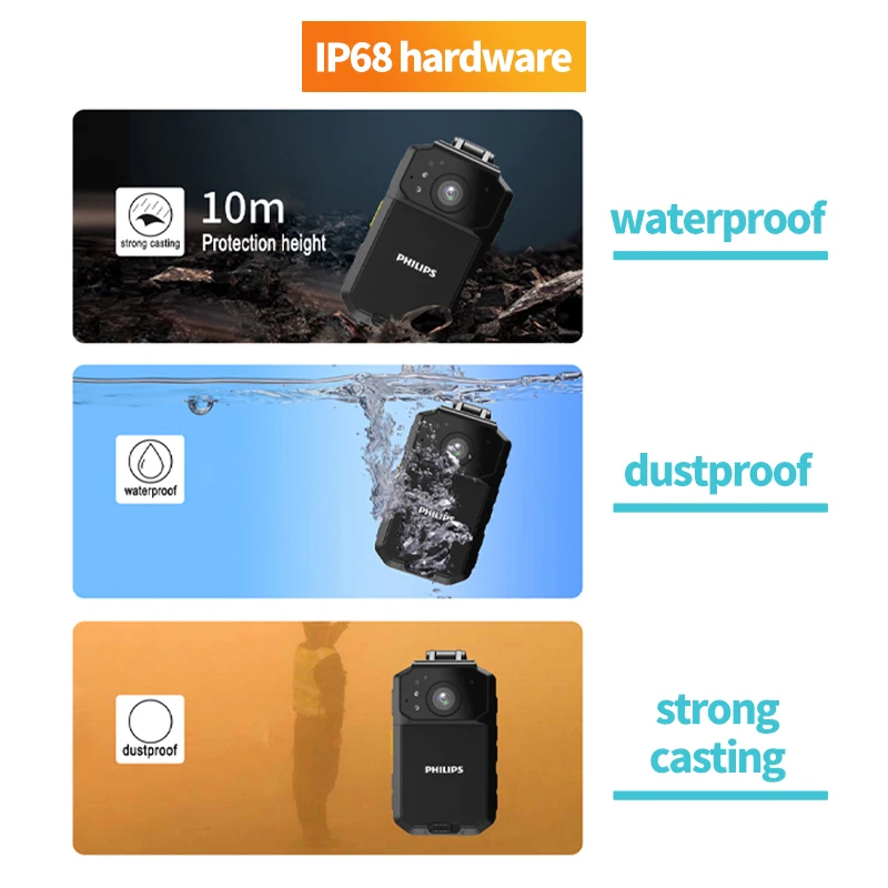 Philips 4G WIFI Police body Worn Camera Security Guard VTR8420