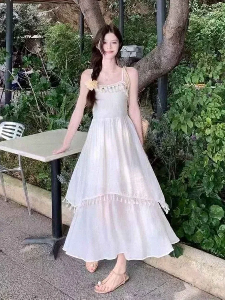 Boho Sundress Sleeveless Woman Dress Maxi Dresses for Women Slip Long Clothes Beach Vintage on Promotion Retro One Pieces Hot