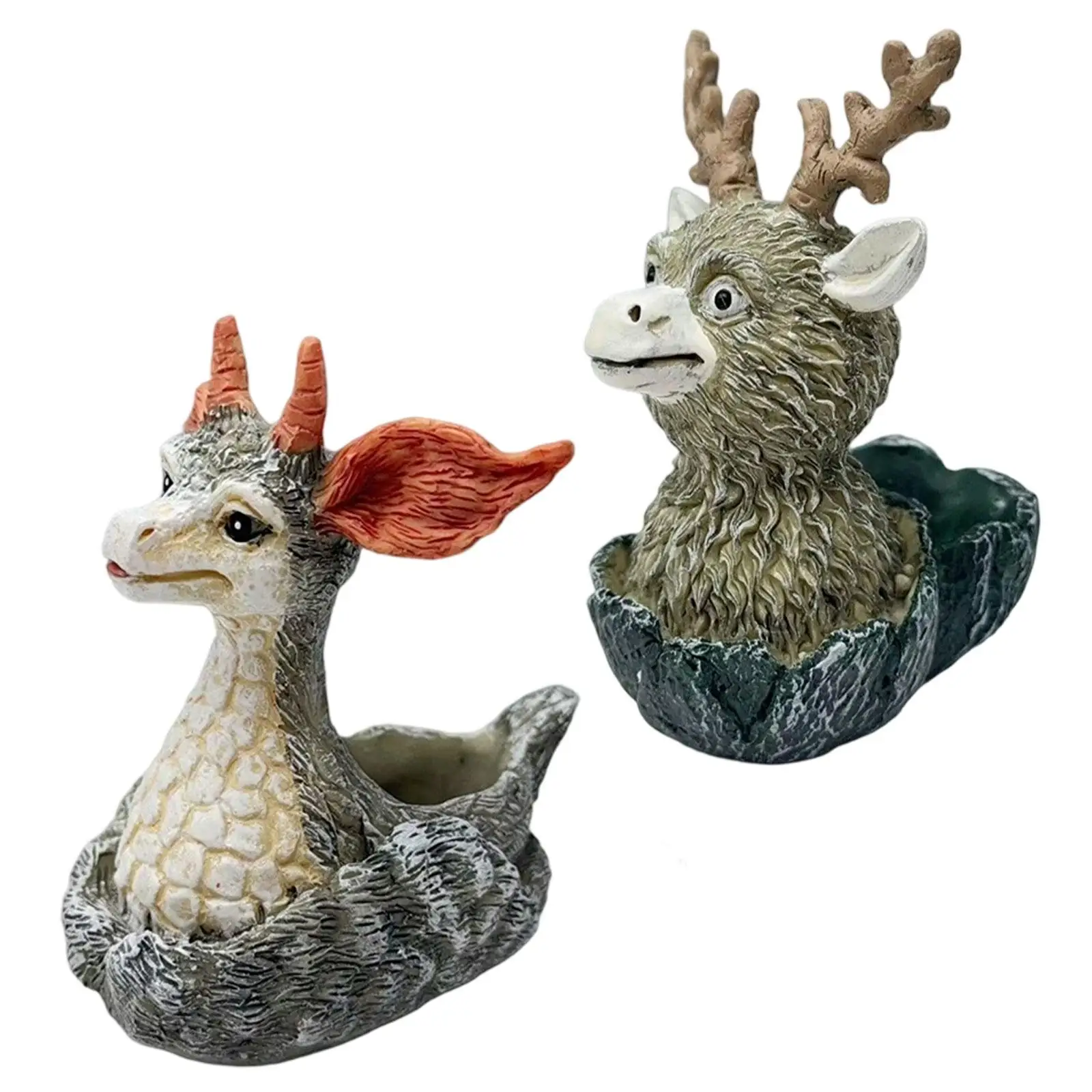 

Deer Planter Pot Bonsai Holder Elk Plant Flowerpot for Cafe Backyard Bedroom