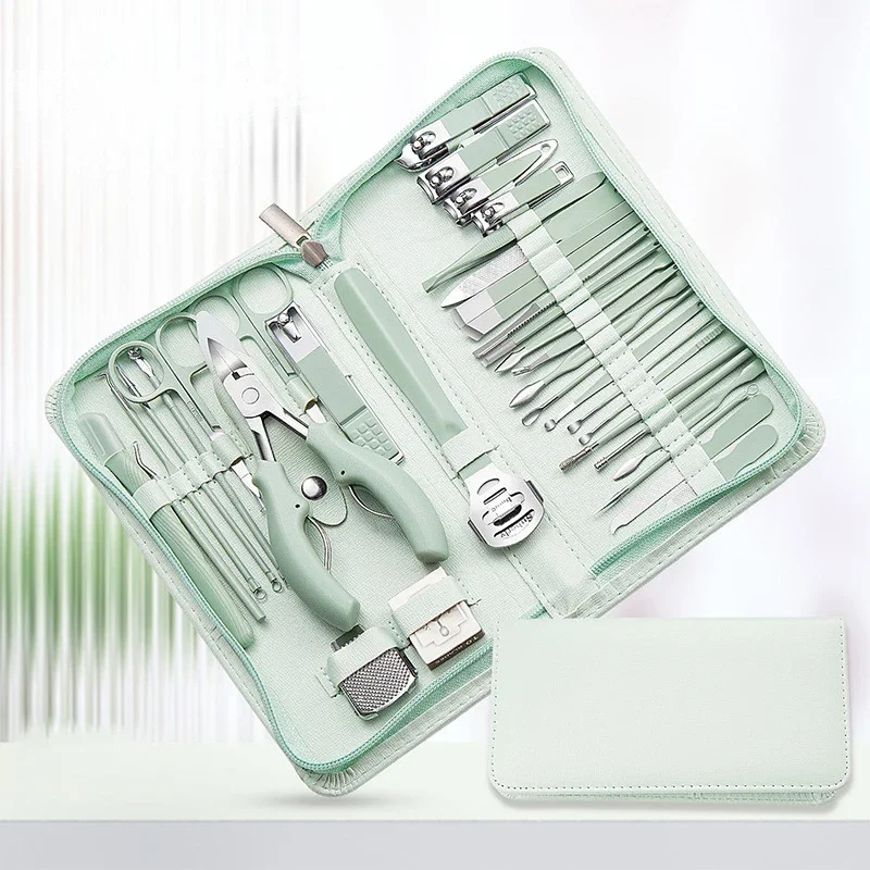 

35pcs nail clipper set Home women's sharp stainless steel ear scoop, nail clippers, eagle nose pliers, eyebrow clippers full set