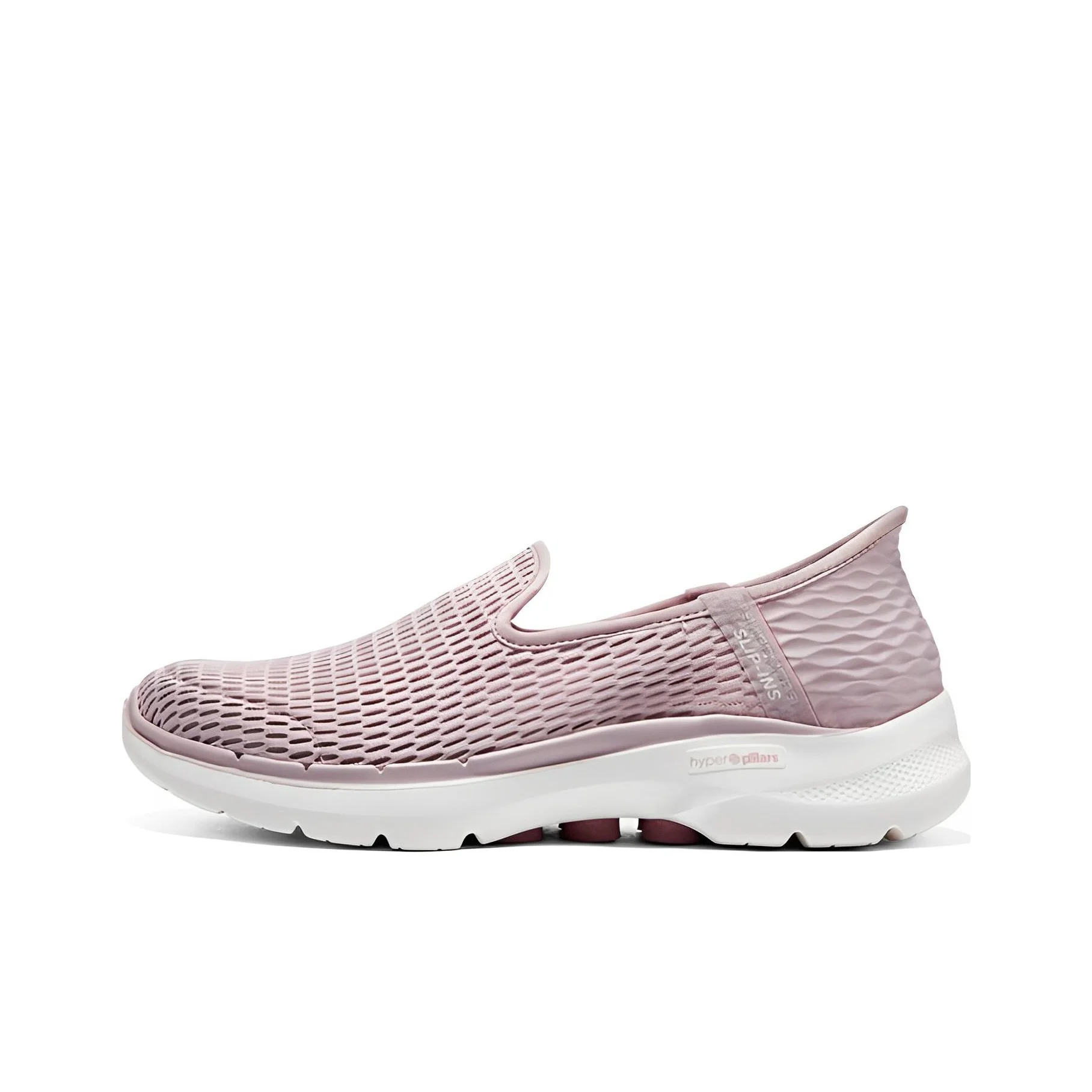 Zapatos para caminar Skechers Go Walk 6 para mujer, corte bajo, color polvo 896236-MVE