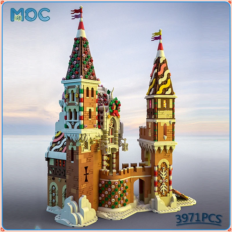 

MOC Medieval Castle Building Blocks Country City Villa Ginger bread Castle Bricks Modle Set Puzzle Toys For Collection Gifts