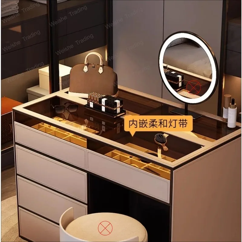 

Cloakroom Jewelry Island Cabinet Dressing Table Integrated Bedroom Floor Double-Sided Storage Chest of Drawers