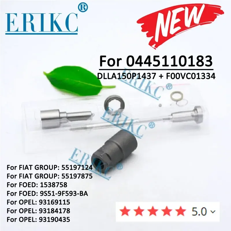 Injector Repair Kits F00ZC99042 Nozzle DLLA150P1437 0433171889 Control Valve F00VC01334 for 0445110183 0986435102