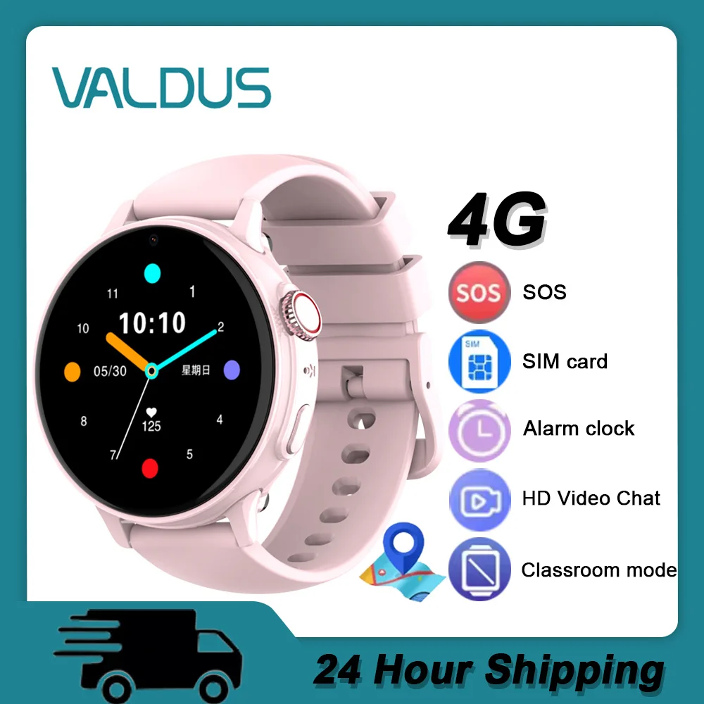 

VALDUS 2025 New Y15 Kids Watch SOS Emergency Call 30W Camera SIM Card GPS Positioning Electronic Fence 4G Children Smartwatch