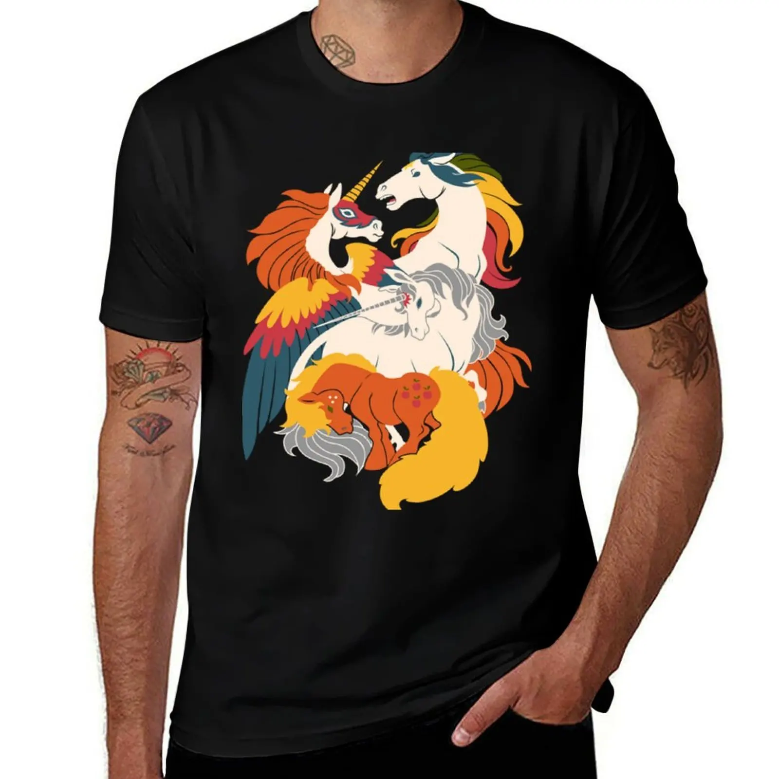 Four Horses of the Nostalgialypse T-Shirt Big and Tall Basic Tee Shirt
