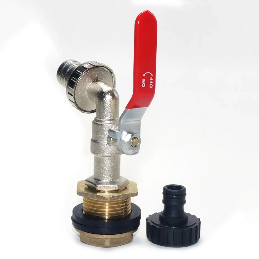 Car wash Tool G1'' To 3/4'' Brass threaded flange alloy faucet set rainwater collection bucket faucet garden irrigation drip wat