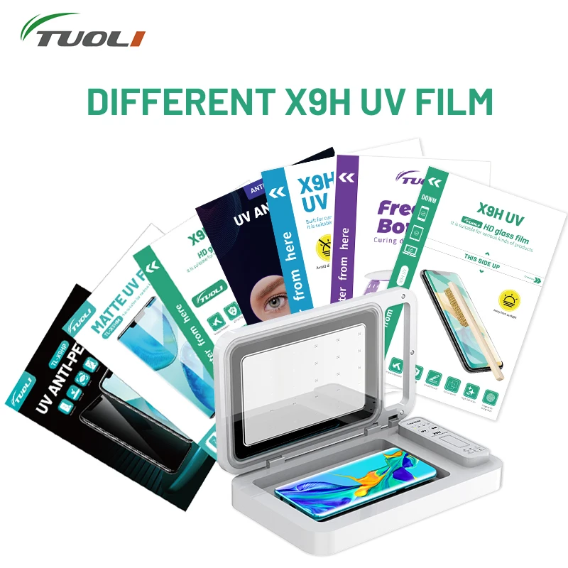 

TUOLI X9H UV HD Matte Privacy Anti-peep Tempered Glass Screen Protector Mobile Phone Curved Film for TL168 TL568 Machine Plottor