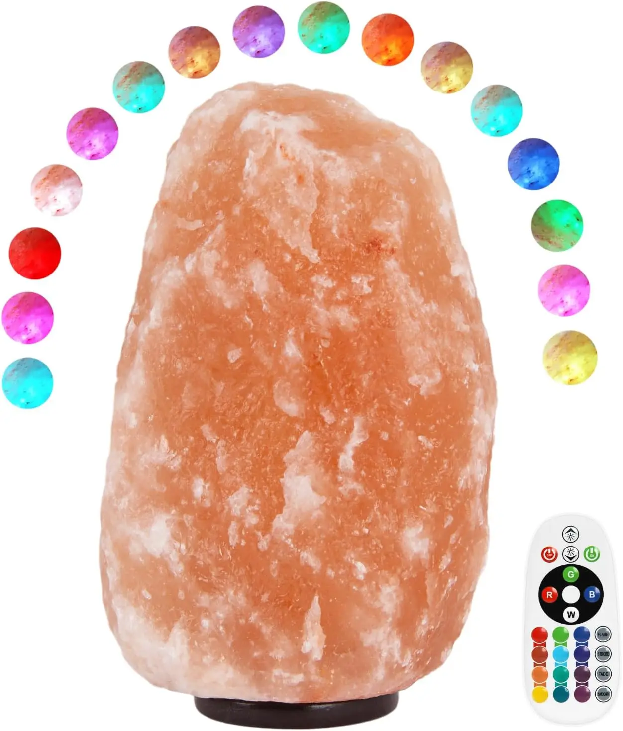 

Large Natural Pink Salt Lamp with Remote Control, 16 Color-Changing LED, USB-Powered Night Light for Home Decor