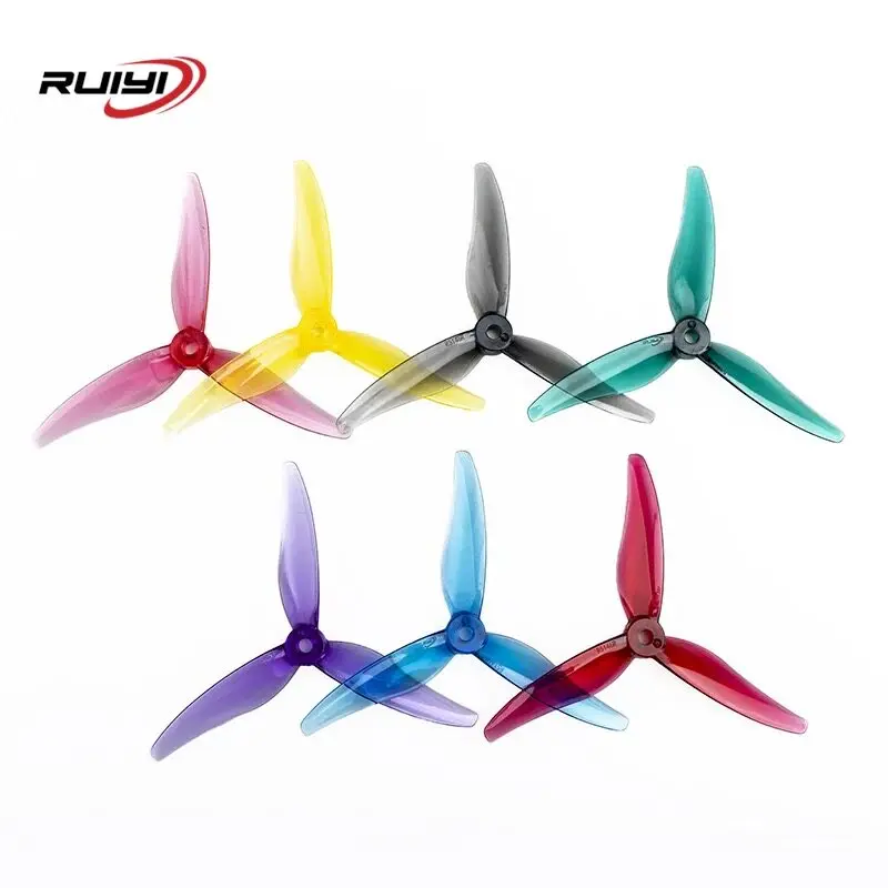 RUIYI R5146 3‑Blade Propeller 5.1 Inch PC Crash‑Resistant Props 2CW+2CCW for FPV Racing Freestyle 5‑Inch Quadcopter Drone