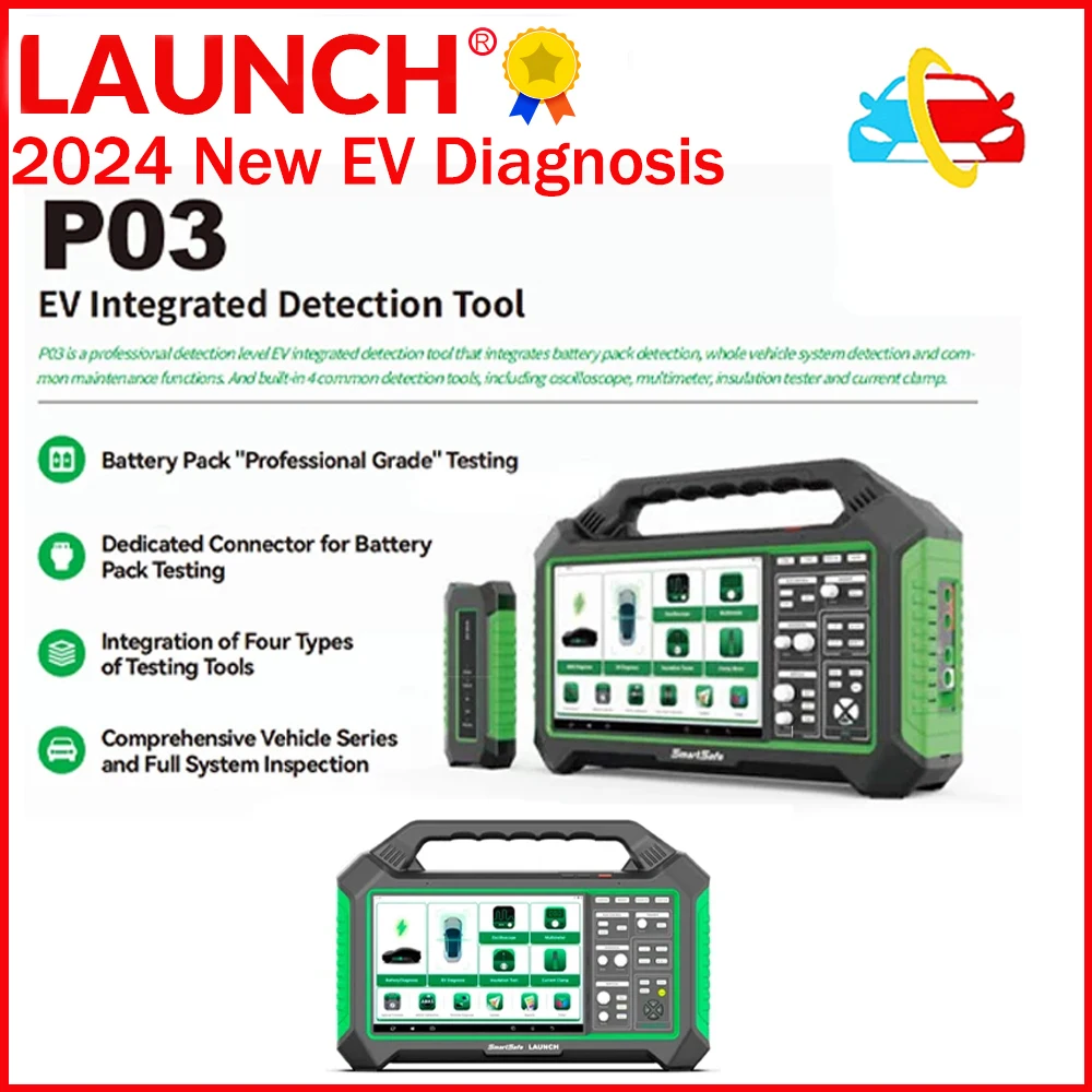 

2024 New Launch SmartSafe ISMARTEV P03 5-in-1 Comprehensive Tester for New Energy Vehicles Integrated Diagnostic Tools Detector