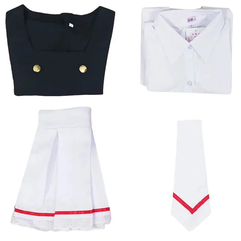 Аниме Card Captor Sakura Косплей Костюм Cos Kinomoto Tomoyo Daidoji Школьная форма Хэллоуин Карнавальная вечеринка Необычные платья