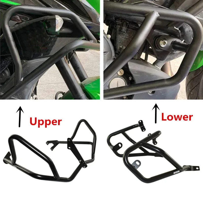 WAASE For Kawasaki Versys 650 KLE650 2015 2016 2017 2018-2021 Engine Bumper Guard Frash Stunt Cage Crash Bar Frame Protector