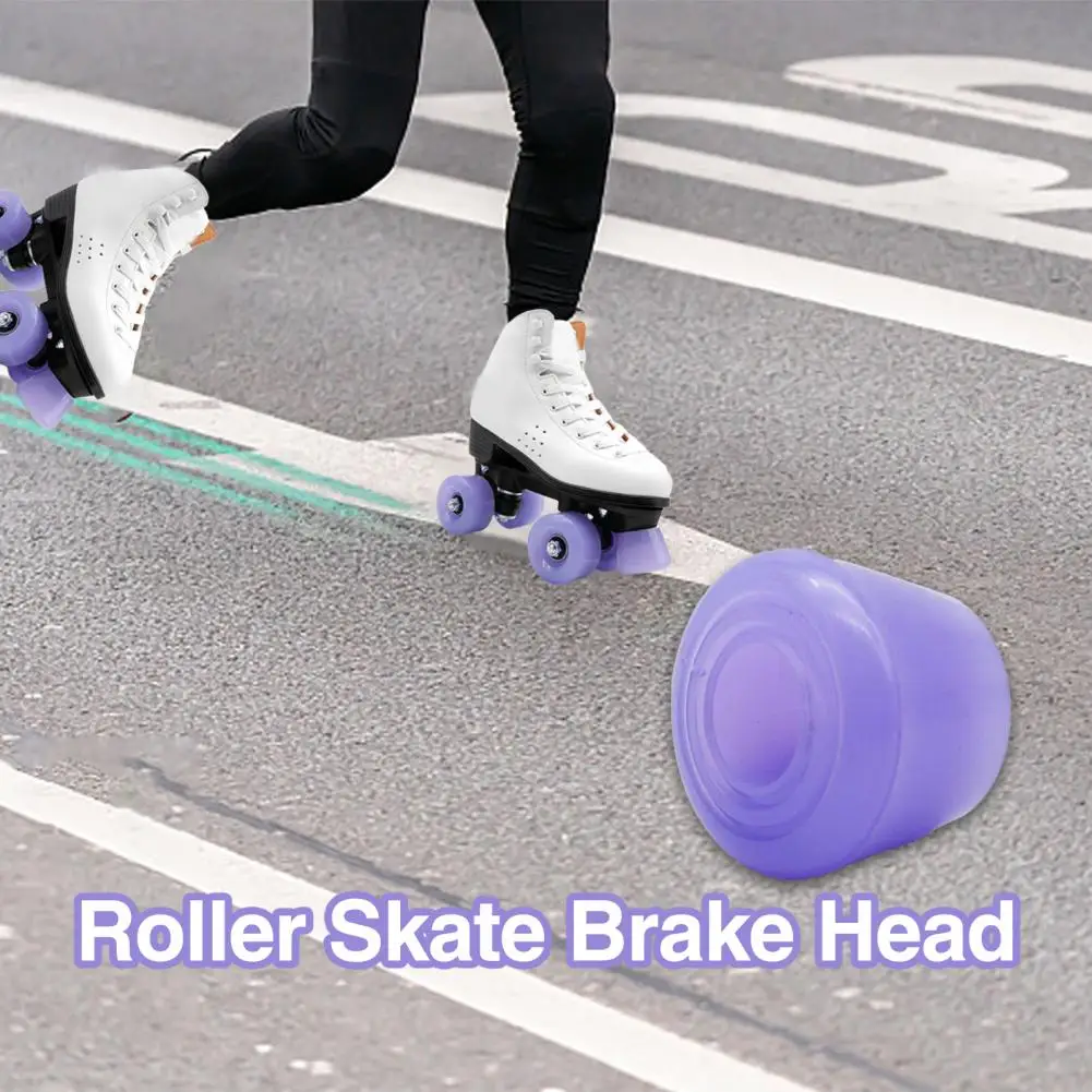 2Pcs Toe Stoppers High Elasticity Skate Wheels Accessories Brake Convenient Double Roller Skate Toe Stops Plugs for Skating