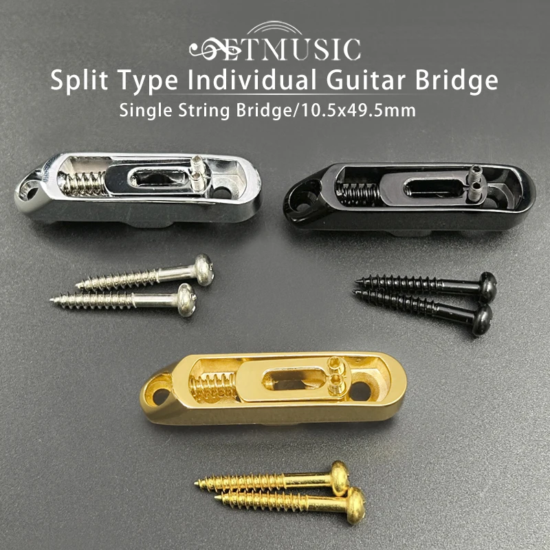 

4/5/6/7/8-String Individual Guitar Bridge 10.5x49.5mm Single String Bridge Body Trough String Split Guitar Bridge Guitar Parts