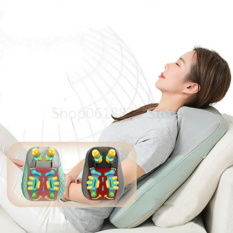 

Cervical Spine and Back Massagers Hot Compress Cushion for Home Use Adjustable Neck Pad Heated Back Therapy Portable Massager