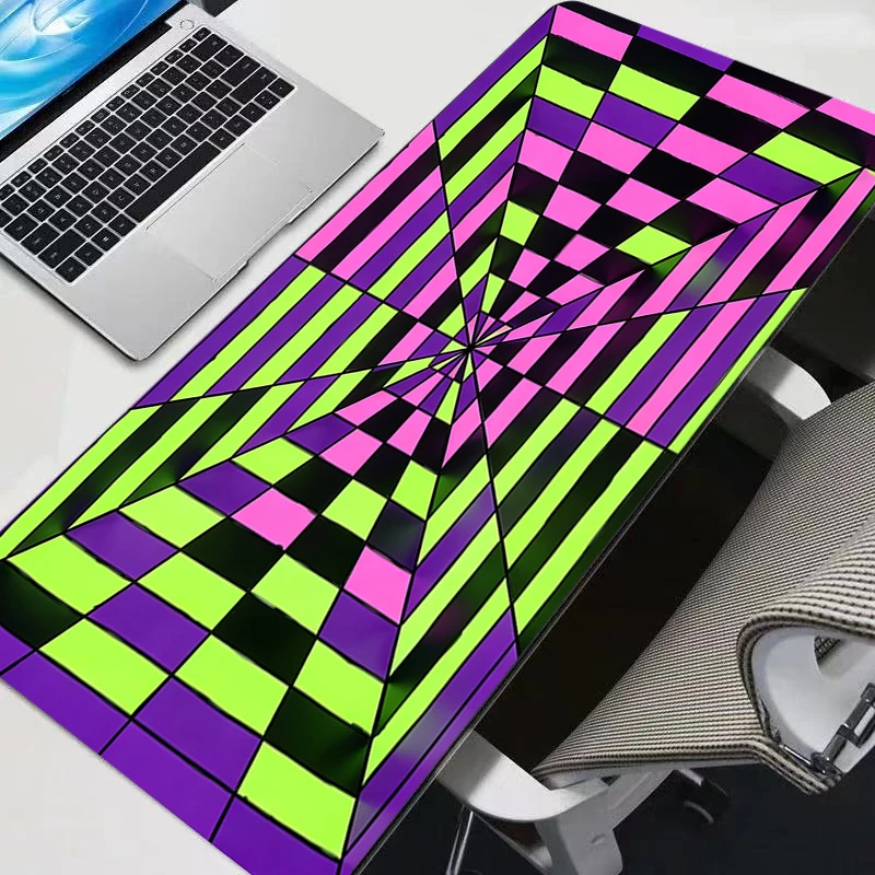 Mouse pad colorful grid Professional E-sports gamers speed pc Gaming Rubber keyboard notbook desk mat mousepad 800X300
