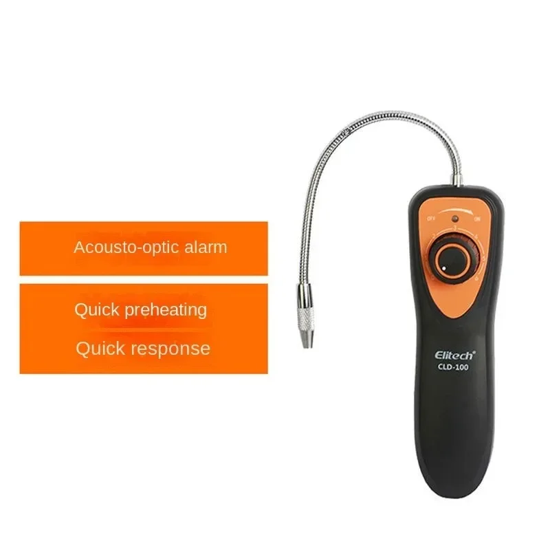 Elitech CLD-100 Freon Leak Detector Halogen Gas Analyzer Auto HVAC Refrigerant Leak Sniffer R134a CFCs HCFCs HFCs Gas Analyzer