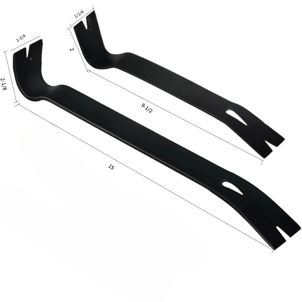 4 pack flat pry bar set mini nail puller pry bar, practical heavy claw bar, high carbon steel crowbar woodworking tools