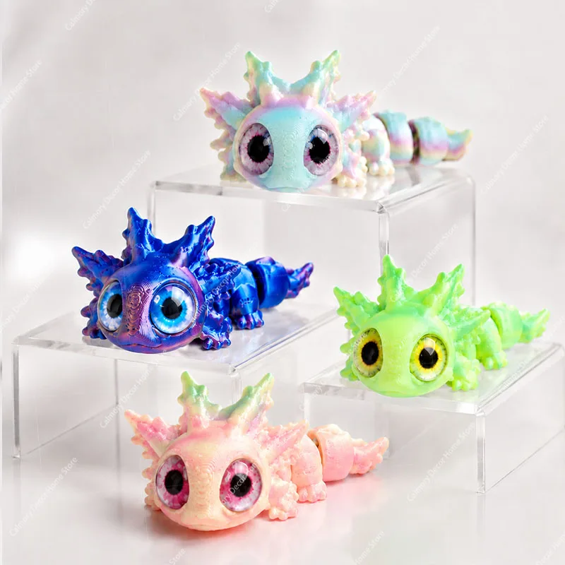 3D-Druck Mehrfach Gelenkige Bewegliche Simulierte Augen Salamander-Figuren für Wohnaccessoires Geschenk Wohnzimmerdekoration Statuetten – Detail 3