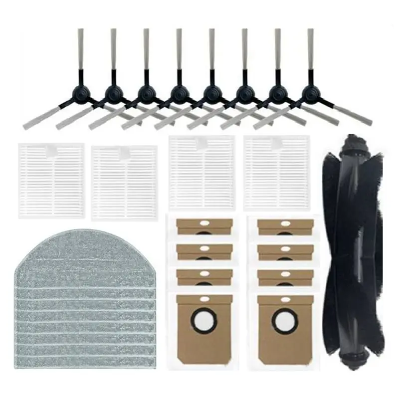 

【2026 Popular】29PCS For Roidmi Eve CC / SDJ12RM Robot Vacuum Cleaner Main Side Brush Hepa Filter Mop Cloth Dust Bag Replacement