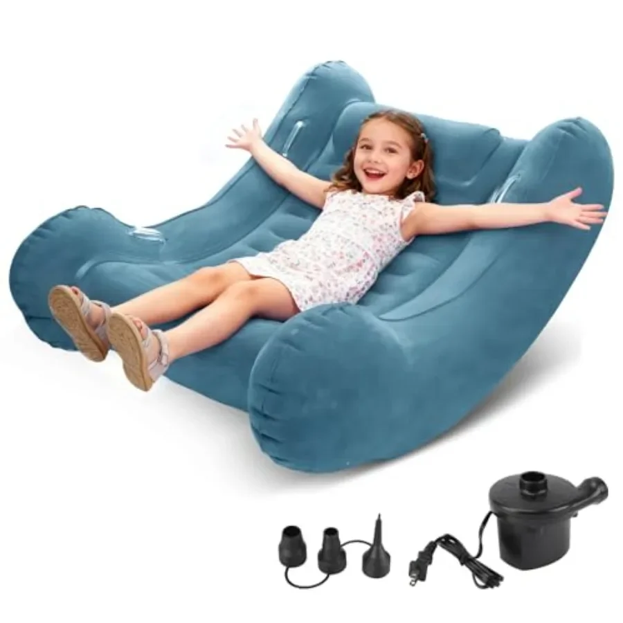 

Надувное сенсорное кресло-качалка Air Cloud 55 x 55 x 46 см, серое, идеально подходит для детей с аутизмом, СДВГ, для использования в помещении и на улице, для малышей.