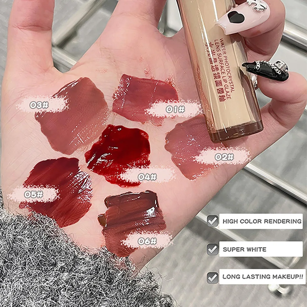 Gege Bear كريستال الشفاه الصقيل مرآة عصير النهاية غير لزجة ترطيب الشفاه الجافة ملمع الشفاه الكورية نمط #5