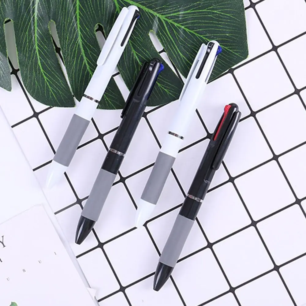 

1/10 шт. прочные шариковые ручки 3 в 1, красный/черный/синий цвет чернил, шариковая ручка 0,7 мм, канцелярские принадлежности для студентов