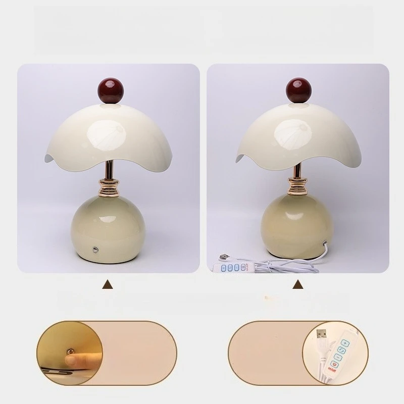 Nordic Minimalist High-end Cream Style Eggshell Table Lamp Suitable for Living Room Decoration Desk Bedroom Bedside Table