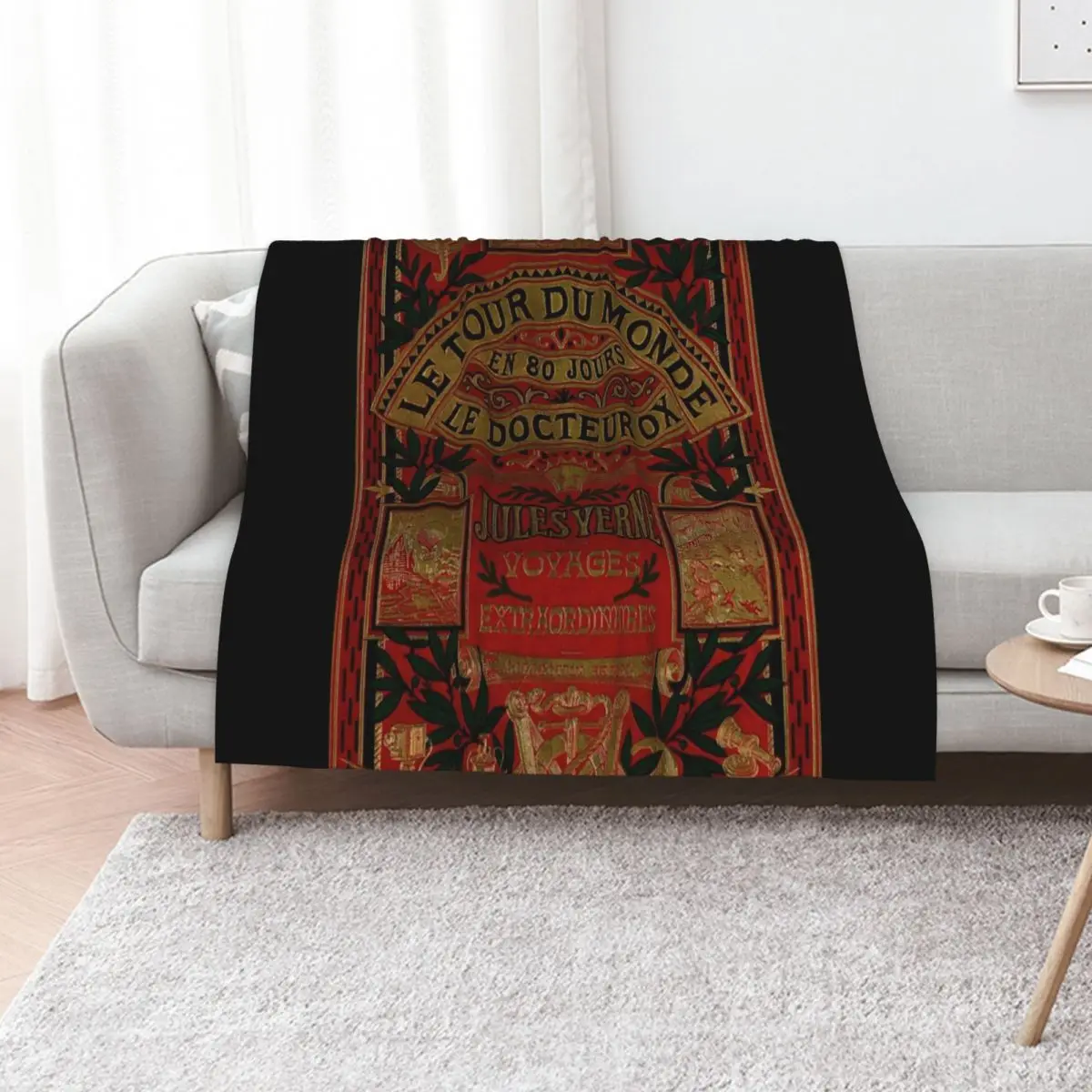 Jules Verne Around The World In Eighty Days Throw Blanket Soft Cozy Blanket for Pet Kids Adults