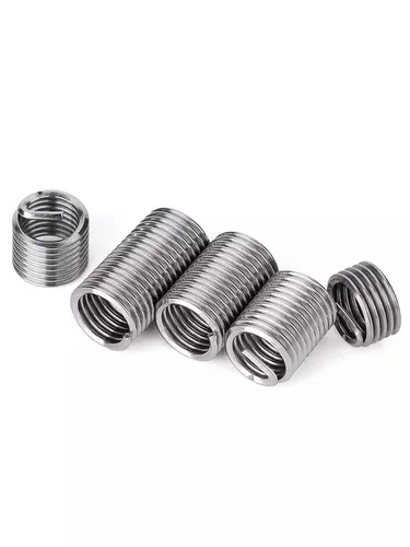 Imagen 2 del producto 20-50 Uds M2 M3 M4 M5 M6 M8 M10 M12 inserto de rosca de tornillo de acero inoxidable casquillo de tornillo tipo ranurado reparación de rosca