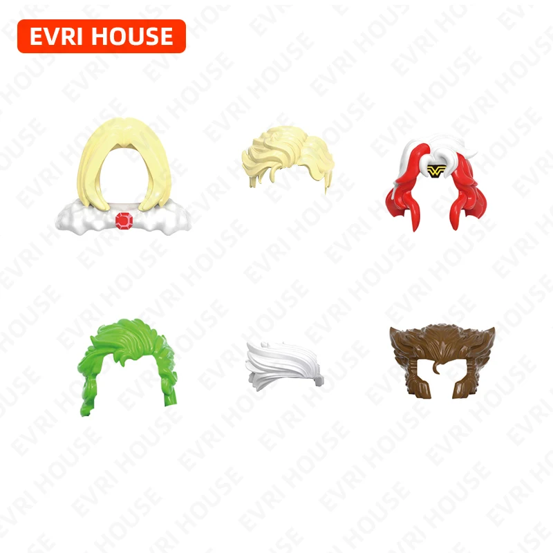 Anime Mini Action Figures Dolls Hair Assembly Building Block Bricks Assembly Toys for Children G0223