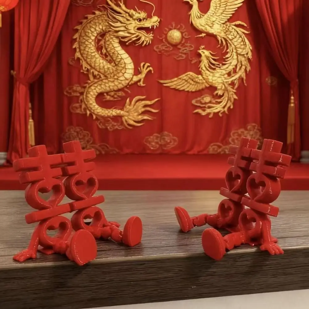 2Pcs Red 3D Xi Word…