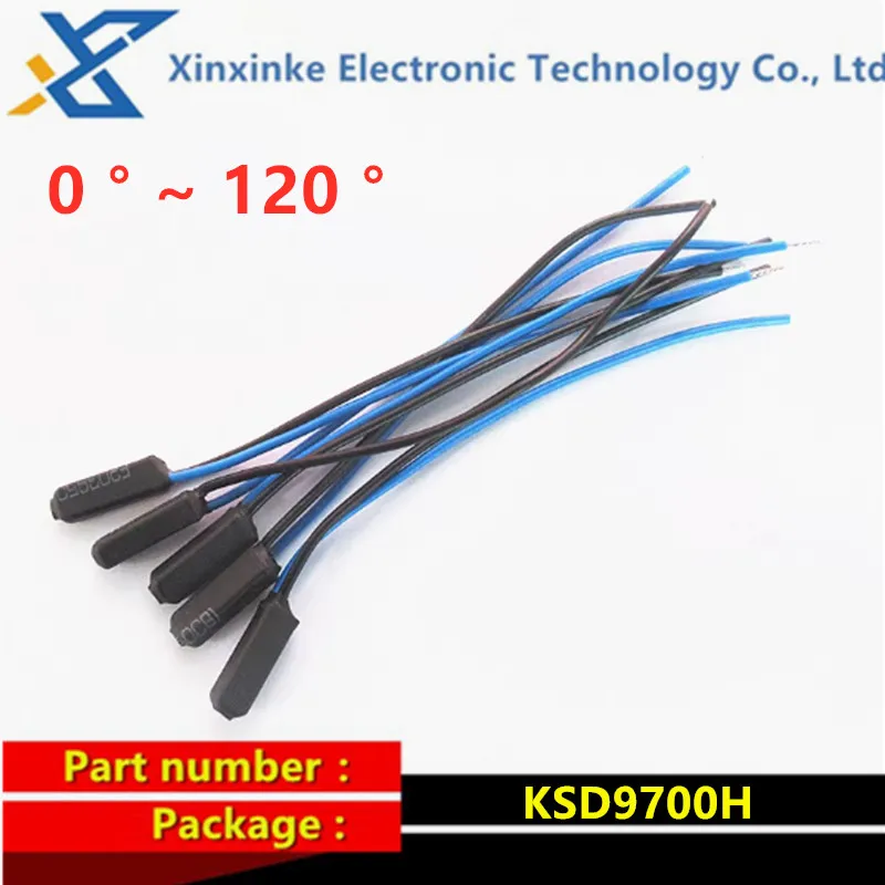 5PCS  0 ° ~ 120 ° Normally Open/Normally Closed  Fast Reset Fast Recovery Temperature Control Switch KSD9700H Thermostat