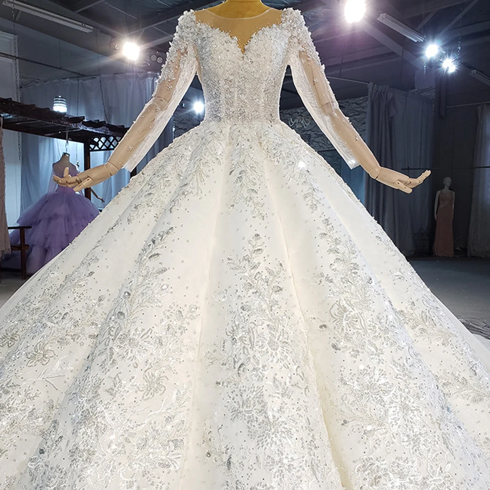 Real luxo casamento vestido de noiva 2022 frisado tule vestido novia bola vestido de noiva vestido de casamento para mulher