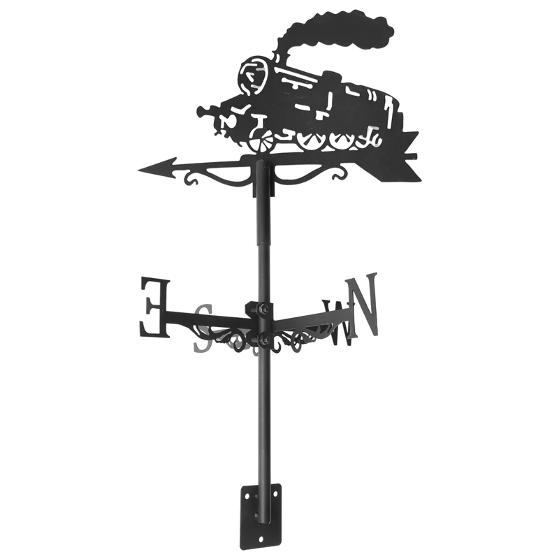 

AA67-Steam Train Silhouette Weather Vane Weathervane Weathercock For Garden Patio Yard Ornament