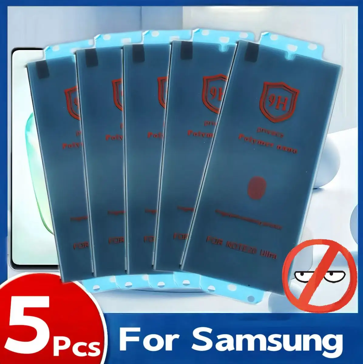 

5Pcs For Samsung Galaxy S24 S23 S22 S21 S21 S21 S21 S20 S10 S9 Note 20 Ultra Plus Anti-Peeling Phone Protection Film